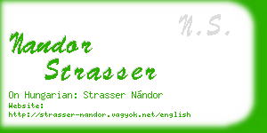 nandor strasser business card
